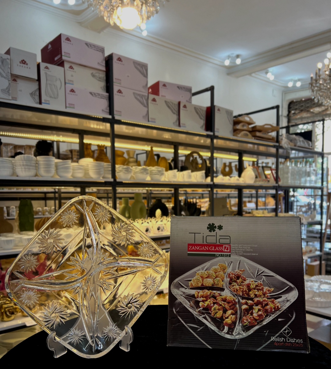 اردو خوری بلور مدل تیدا برند زنگان شیک و مقاوم برای پذیرایی