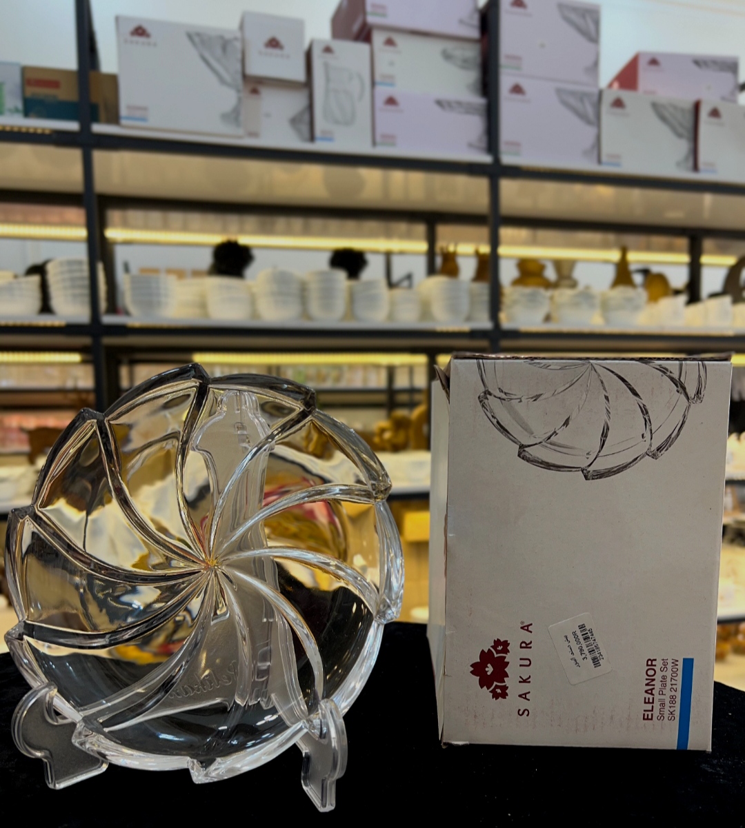 پیش دستی بلور الینور شش تایی شفاف و مقاوم