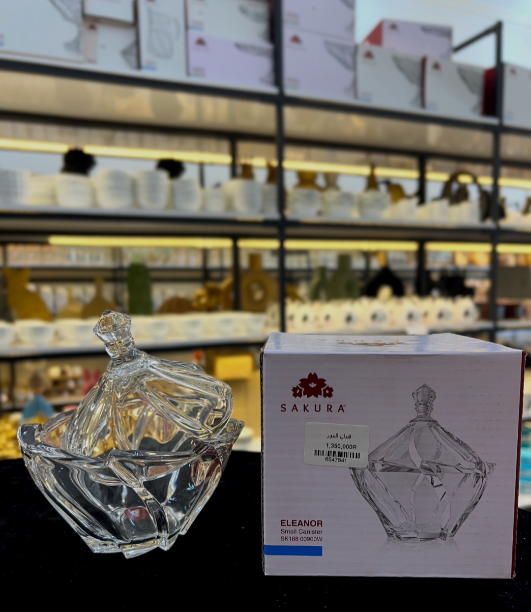 قندان بلور الینور مقاوم و شفاف