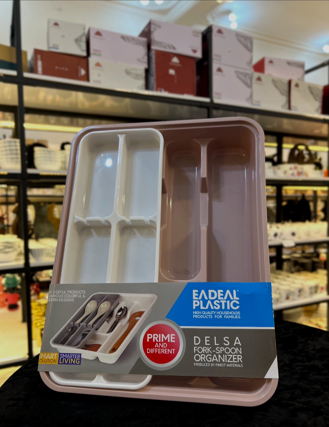 جا قاشقی کابینتی دو طبقه نظم‌ دهنده مقاوم و کاربردی برای قاشق و چنگال