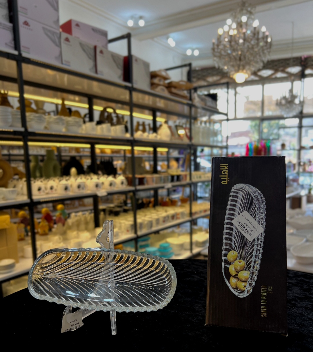 اردو خوری بلور سانتا سایز ۱۹ دوتایی شفاف و مقاوم