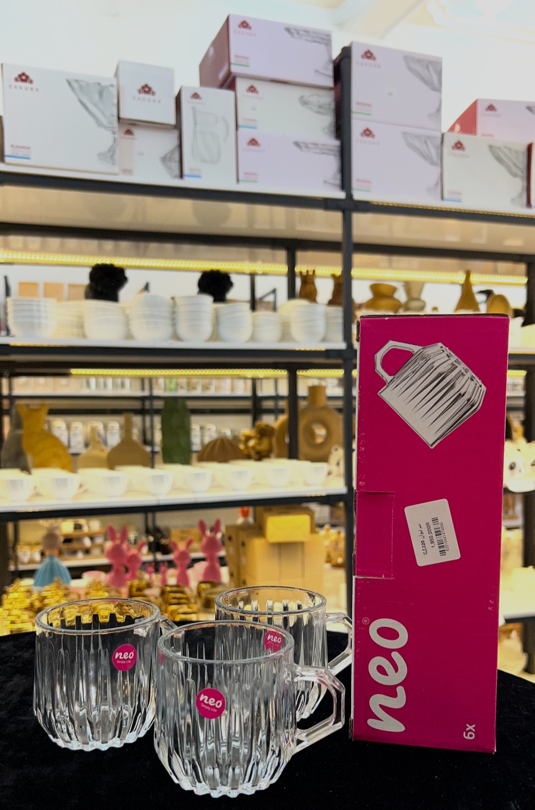 نیم لیوان Neo بلور شفاف ومقاوم و مناسب سرو نوشیدنی